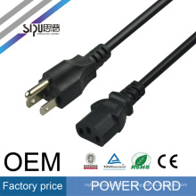 SIPU cable de alimentación de CA de alta velocidad para PC cable de computadora al por mayor de cable eléctrico Cable de alimentación de estilo de EE. UU.